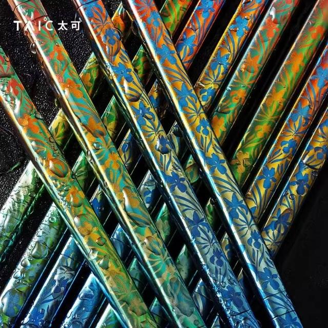 TAIC 太可｜煥彩純鈦筷 莫內花園系列 三款可選