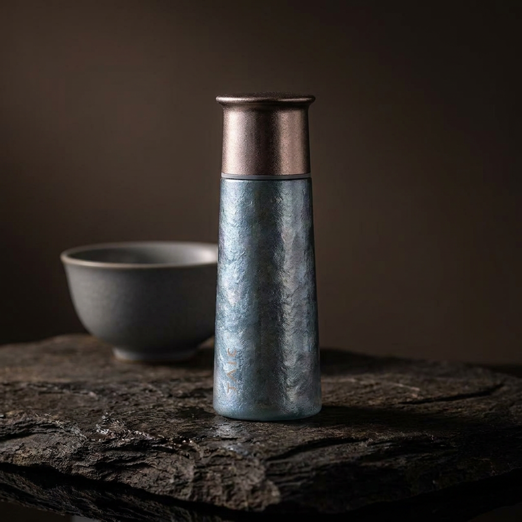 TAIC 太可｜冬陽嘉樹禮盒 純鈦T型保溫杯 330mL ＋ 純鈦隨心杯 420mL