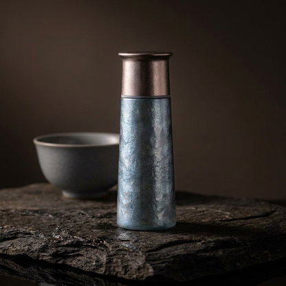 TAIC 太可｜冬陽嘉樹禮盒 純鈦T型保溫杯 330mL ＋ 純鈦隨心杯 420mL